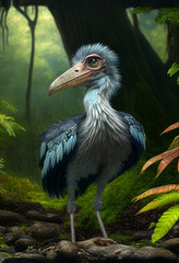 Obraz premium oiseau imaginaire bleu