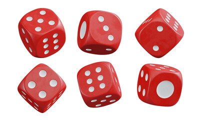 isolated dice for casino or gambling concept