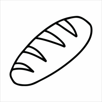 bread icon, bread logo, bread doodle illustration