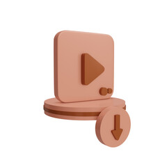 3D Video Saving Icon