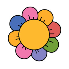 Colorful daisy flower vector