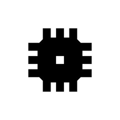microchip glyph icon