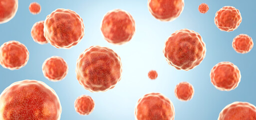 Fototapeta premium 3D rendering cell microscope background