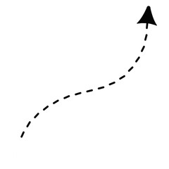 Black dotted line arrow.