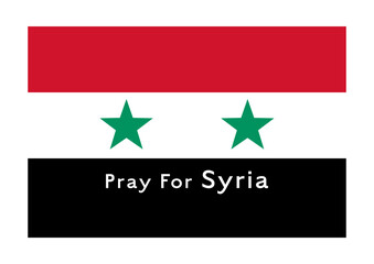 トルコ・シリア地震支援　シリア国旗と”Pray for Syria”の文字