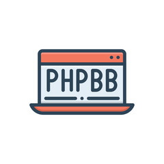 Color illustration icon for phpbb