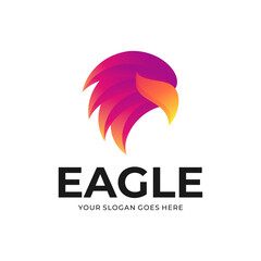 Head eagle mascot for sports and esports logo icon vector