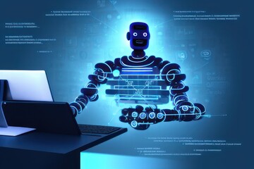 Vector Abstract futuristic circuit board and mesh line, Illustration high computer and Communication technology on blue color background. High tech digital technology, global social media concept