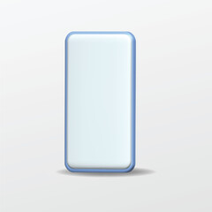 3d blank mobile icon for website, label, banner, sticker, template and logo on white background. 3d style vector illustration design.
