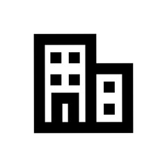 office building line icon
