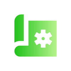 measure flat gradient icon