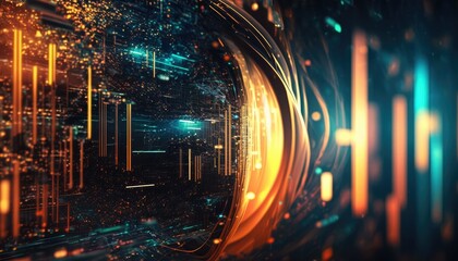 Obraz premium artificial intelligence, machine learning, deep data analysis. The concept of modern computer technology. generative AI