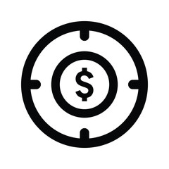 Profit Target Icon. Vector illustration.