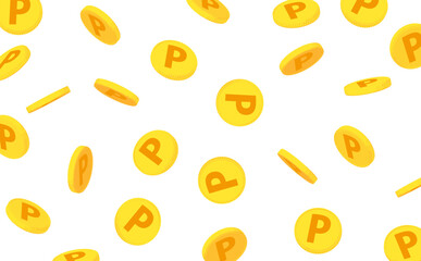 降りそそぐポイントコインのイラスト