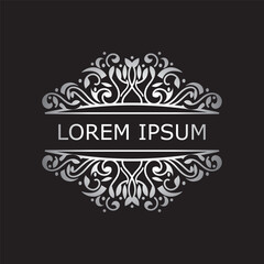 Luxury Logo template flourishes elegant ornament Fashion vector illustration
