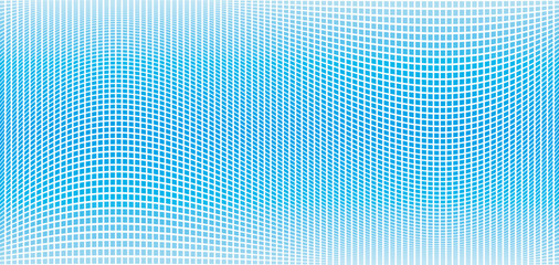 Fototapeta premium 青色のハーフトーンテクスチャ・変形した四角形の抽象的な背景