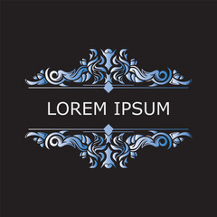 Luxury Logo template flourishes elegant ornament Fashion vector illustration
