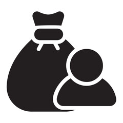 businessman glyph icon