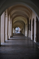 Arched passage tunnel Perspective Hallway