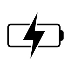 Battery charging UI icon. Battery charge indicator icon.