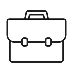 Business bag icon, briefcase vector icon. Suitcase, portfolio symbol, linear style pictogram isolated on white.