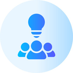 teamwork gradient icon