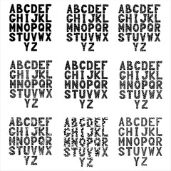 Set of different alphabet. Vector