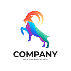 Colorful Deer logo concept designs template