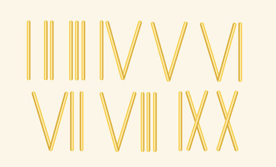 Roman Numerals set, Roman Numbers font