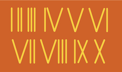 Roman Numerals set, Roman Numbers font