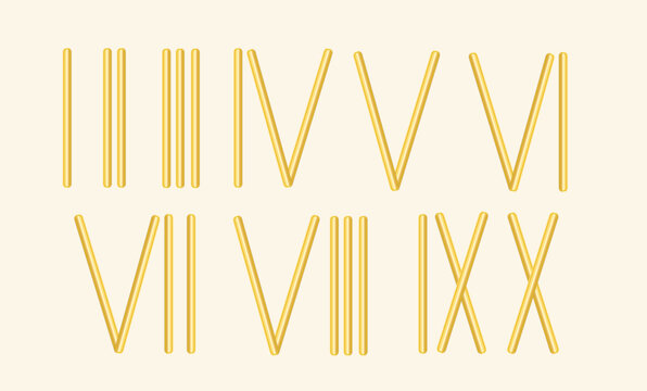 Roman Numerals set, Roman Numbers font