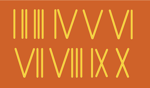 Roman Numerals set, Roman Numbers font
