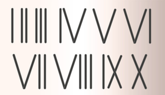 Roman Numerals set, Roman Numbers font