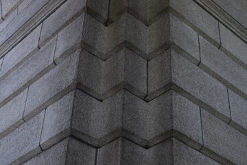 Stone wall feature, from a Building