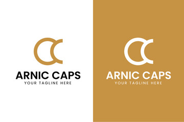 AC alphabet logo design Minimal AC, CA, A, and C 
