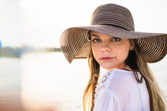 Young Girl at Beach at Golden Hour
