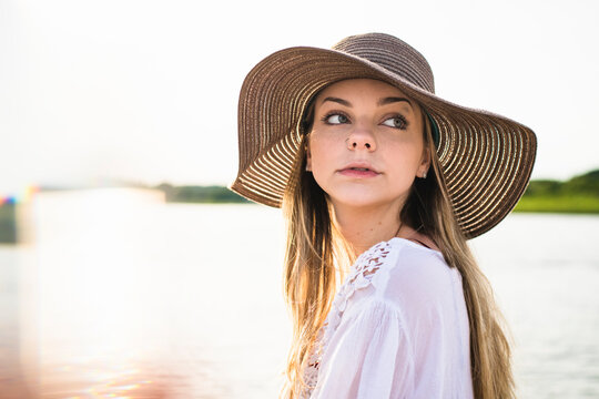 Young Girl at Beach at Golden Hour