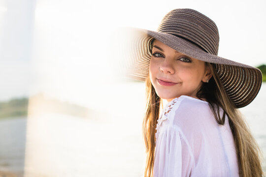 Young Girl at Beach at Golden Hour