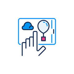 Radiosonde App on Tablet vector concept colored icon or sign