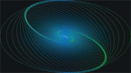round spiral illustration gradient design