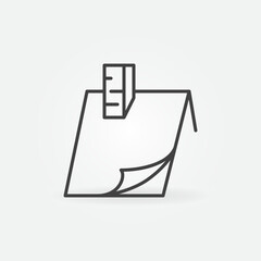 Roof Repair vector concept simple line icon or sign