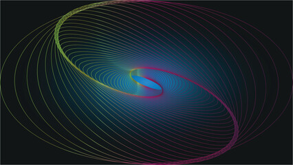 round spiral illustration gradient design