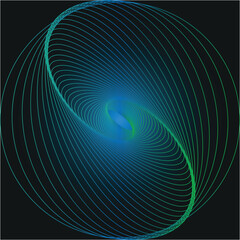round spiral illustration gradient design
