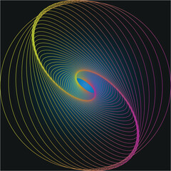 round spiral illustration gradient design