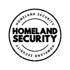 Homeland Security - executive department responsible for public security, text concept background