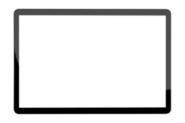 modern laptop computer on the white background