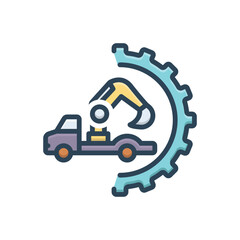 Color illustration icon for equipment