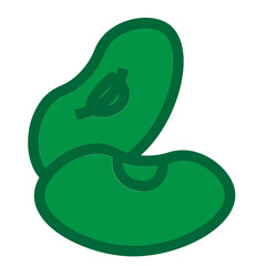 Obraz premium Beans Flat Icon