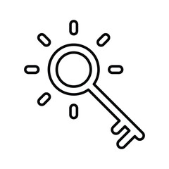 Key icon. Simple editable vector graphics. Outline symbol. 

