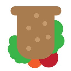 Bread Flat Icon